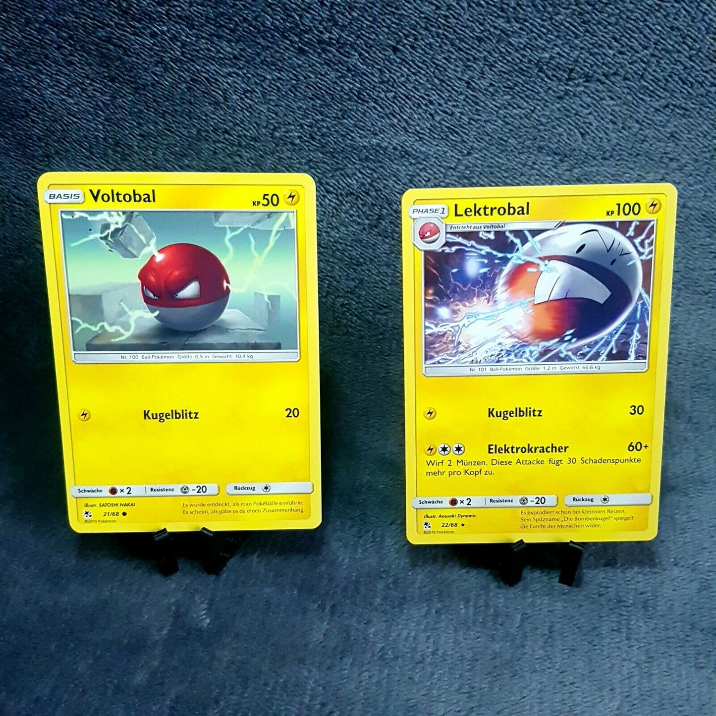 Pokemon Karten | Voltobal 21/68 & Lektrobal 22/68 rare | deutsch | Mint