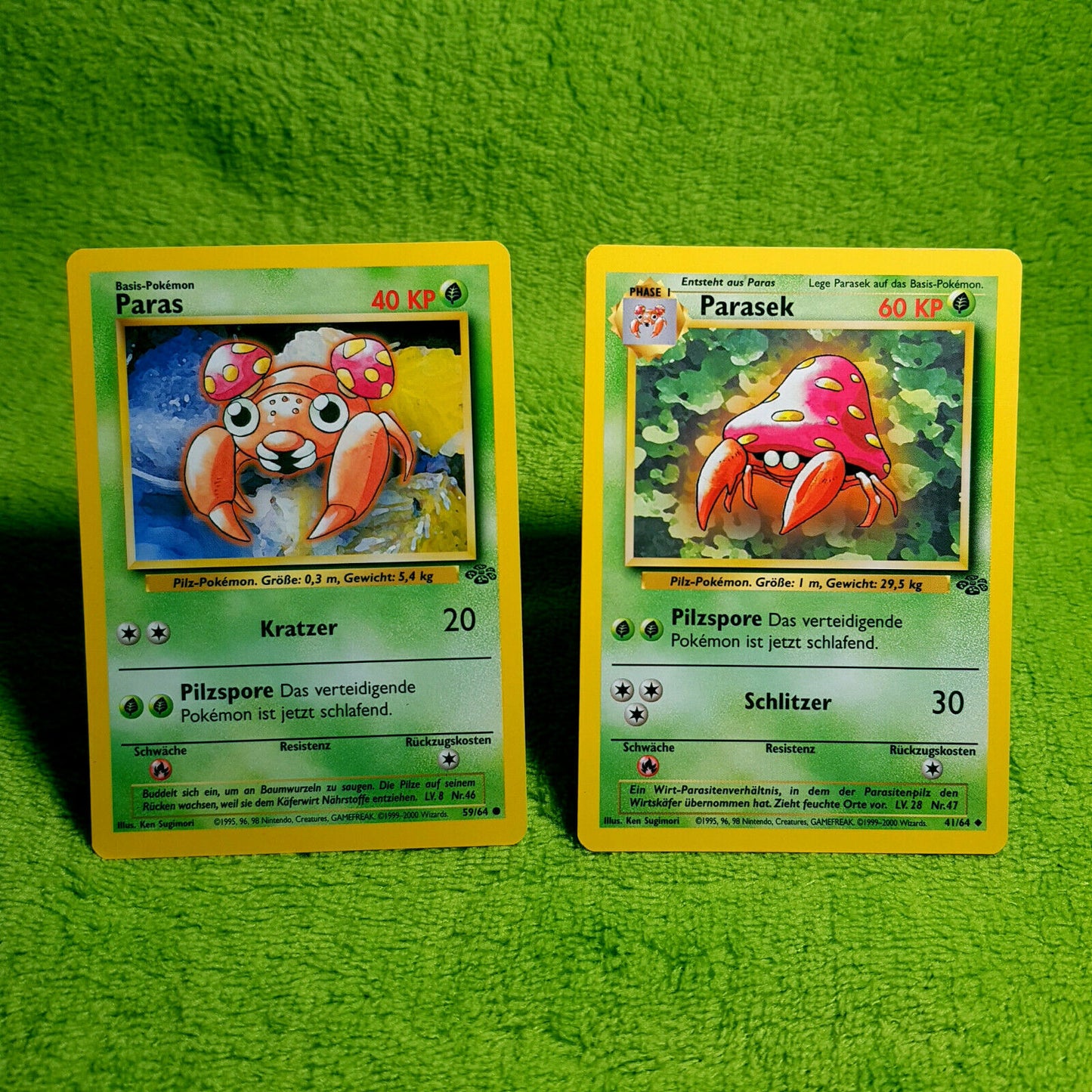 Pokemon Full Set - Paras 59/64 & Parasek 41/64 - Dschungel Set (2000) - MINT