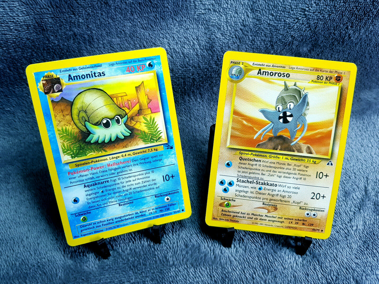 Pokemon Karten Full Set | Amonitas 53/62 & Amoroso 43/75 | deutsch