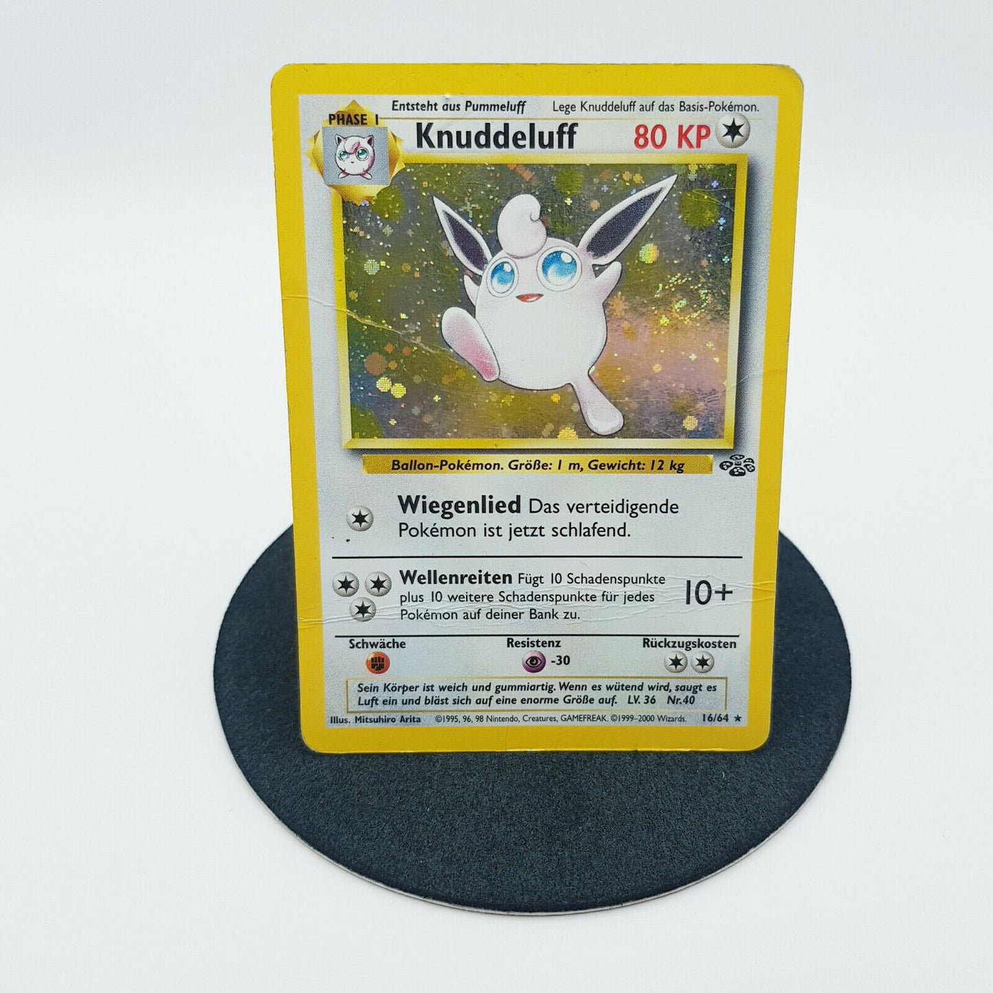 Pokemon Karte - Knuddeluff 16/64 rare holo Dschungel Set 2000 deutsch