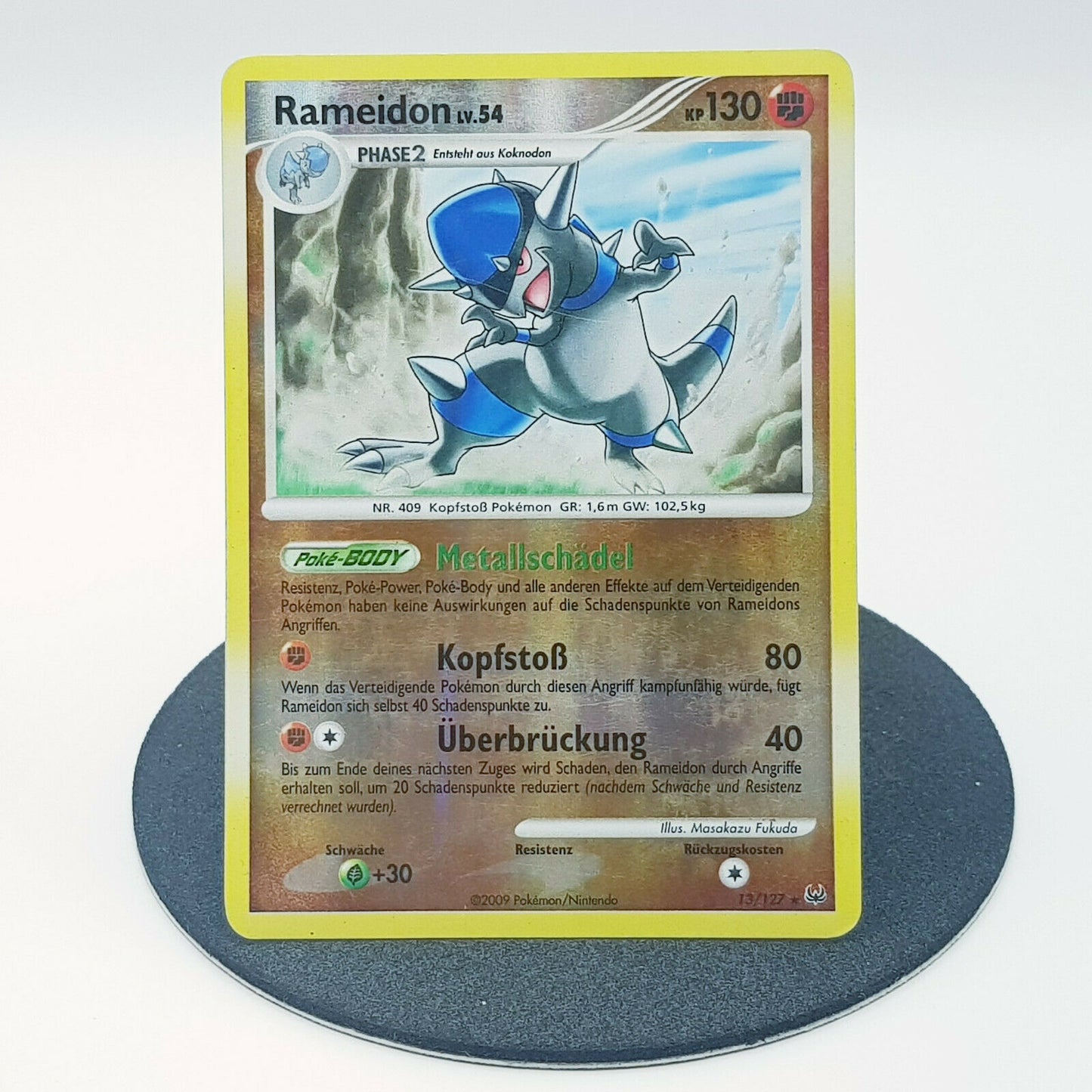 Pokemon Card Rameidon 13/127 reverse holo rare Platin 2009 near mint