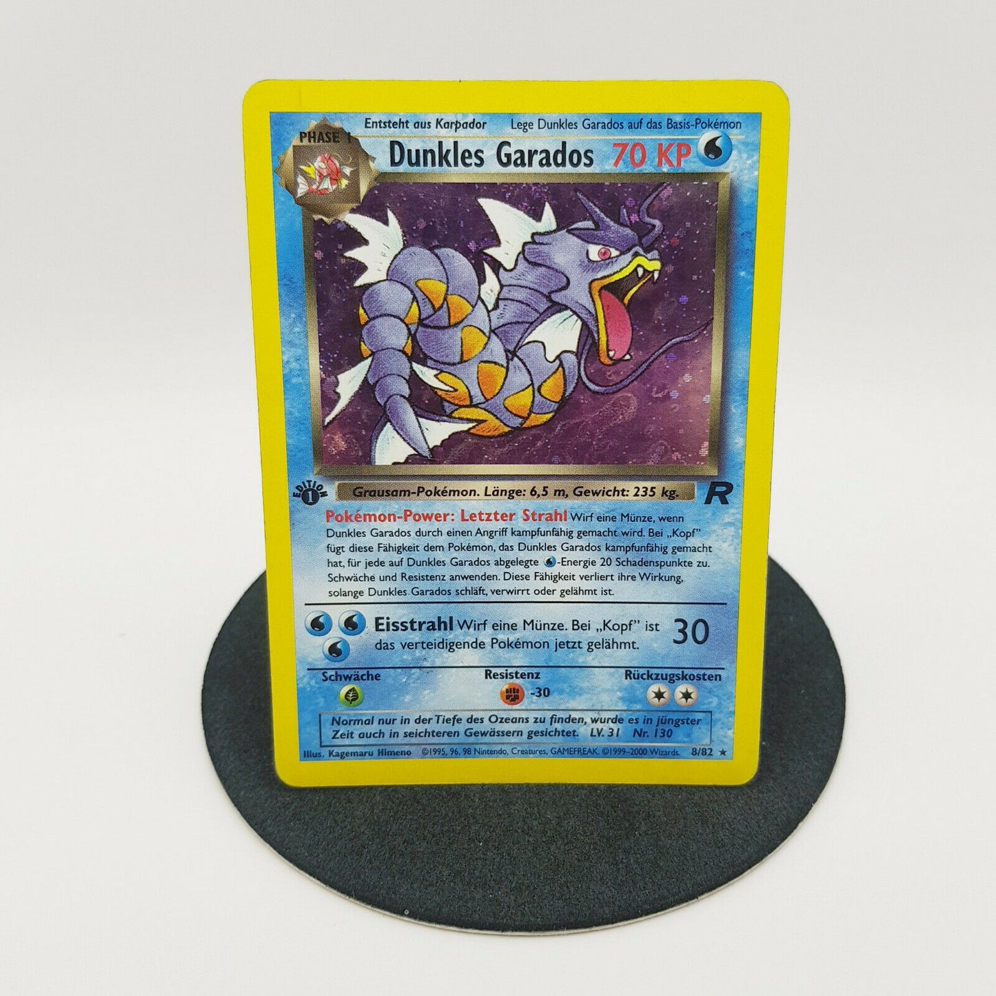 Pokemon Karte - Dunkles Garados 8/82 rare holo 1. Edition Team Rocket 2000