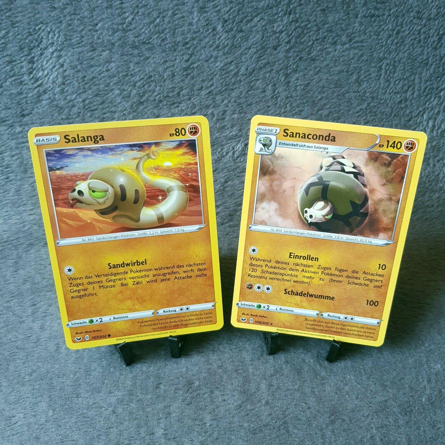 Pokemon - Salanga 107/202 & Sanaconda 109/202 - Schwert & Schild 2020