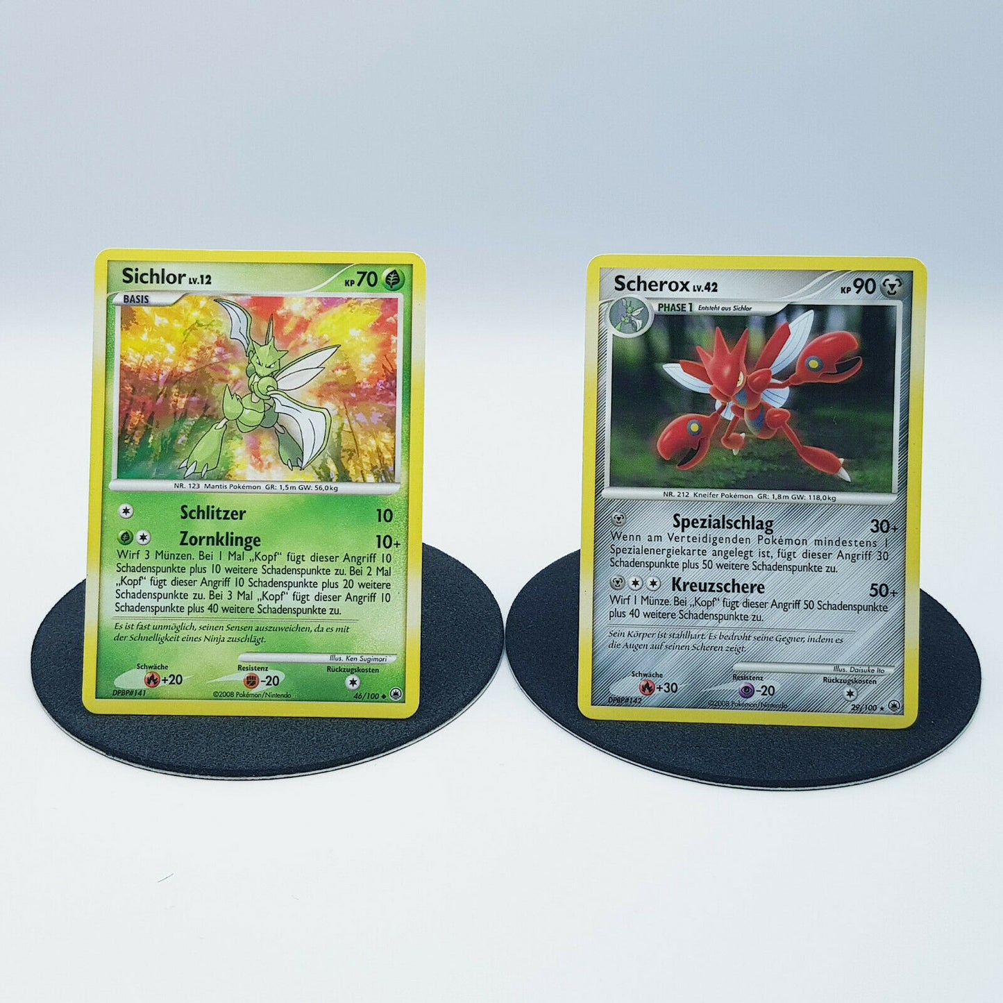 Pokemon Karten Sichlor 46/100 Scherox 29/100 Diamant & Pearl 2008