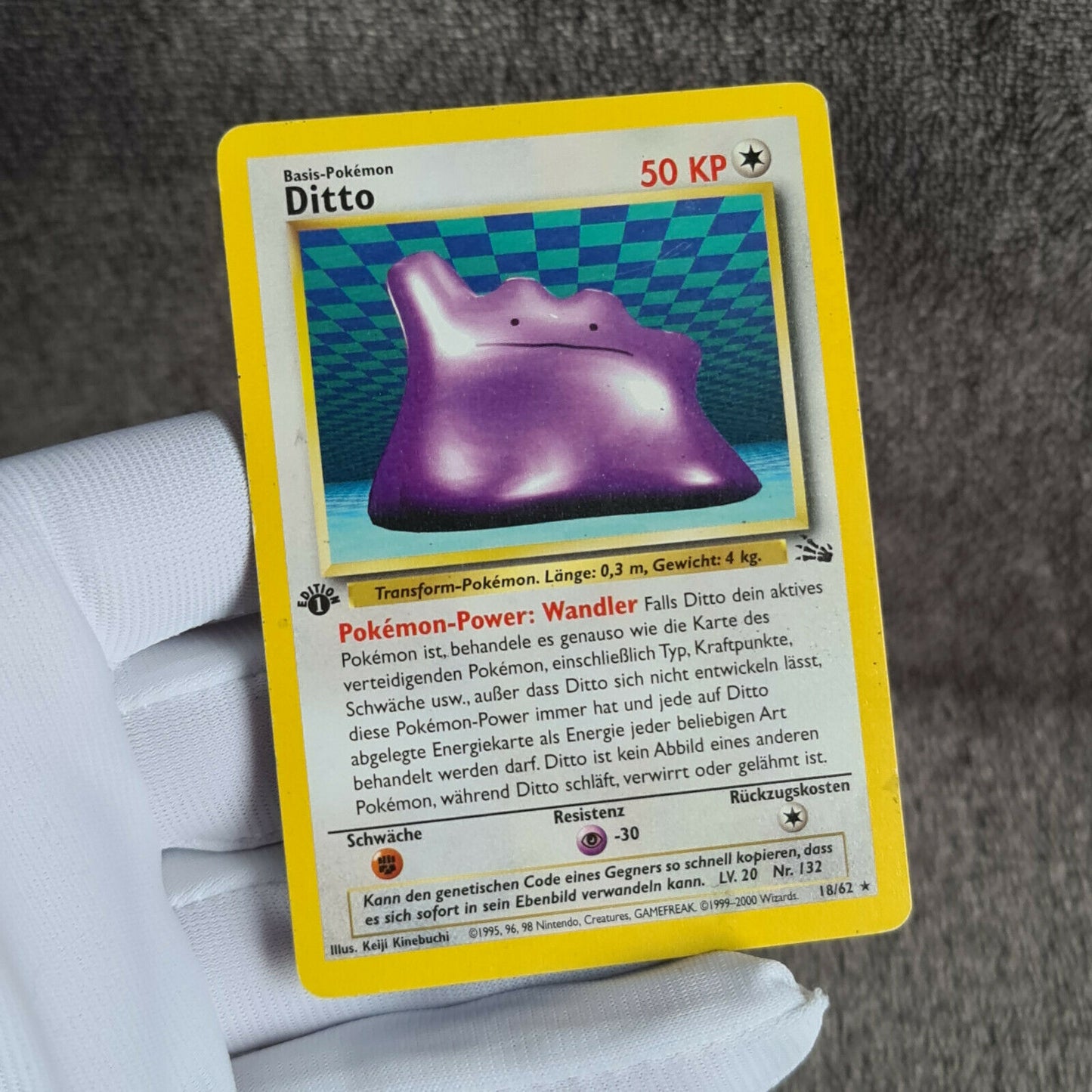 Pokemon Karten | Ditto 18/62 1. Edition | rare | TCG | Base Set 1999 | deutsch