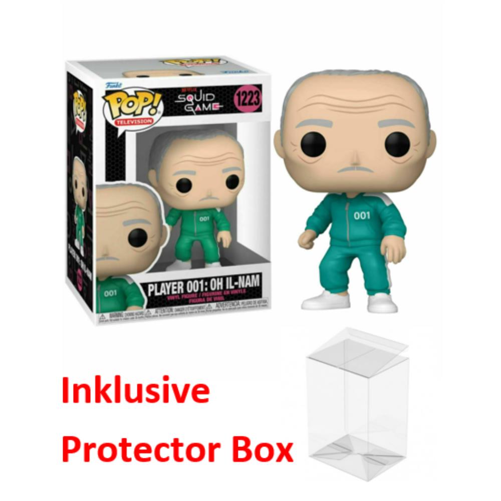 FUNKO POP Squid Game #1223 Player 001: Oh Il-Nam Figur sealed Protector Box