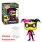 FUNKO POP Batman #371 Harley Quinn Special Black Light Glow sealed + Protector Box
